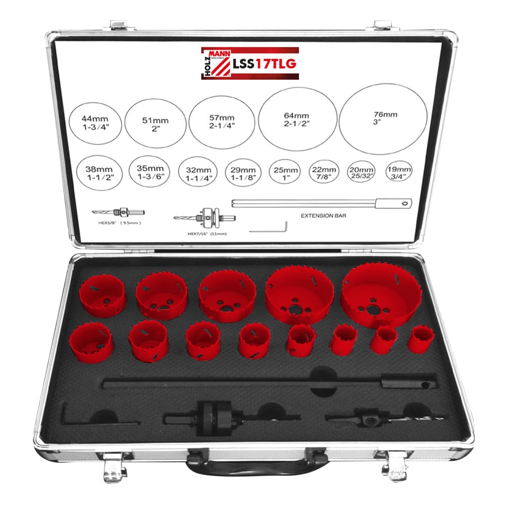 Holzmann Lochsägen Set 19-76mm HSS LSS17TLG -1