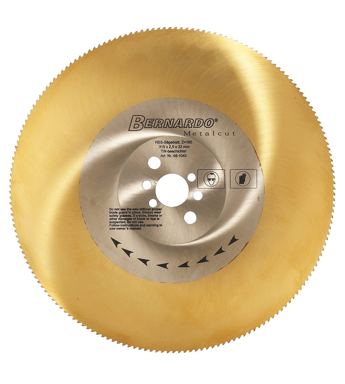 Bernardo Sägeblatt f. KKS 250 HSS TiN-besch. 250 x 2,5 x 32 mm, Z 128 -1