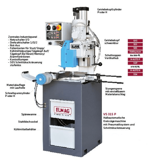 Elmag Metall-Kreissägemaschine VS 315 P -3
